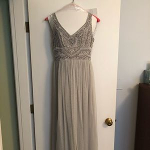 BHLDN sequined tulle bridesmaid dress